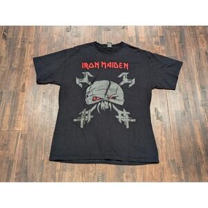 Vintage Iron Maiden Shirt Mens XL Black Ciclope Band Metal Skull Graphic T-Shirt